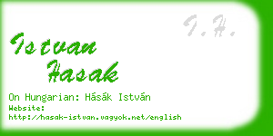 istvan hasak business card